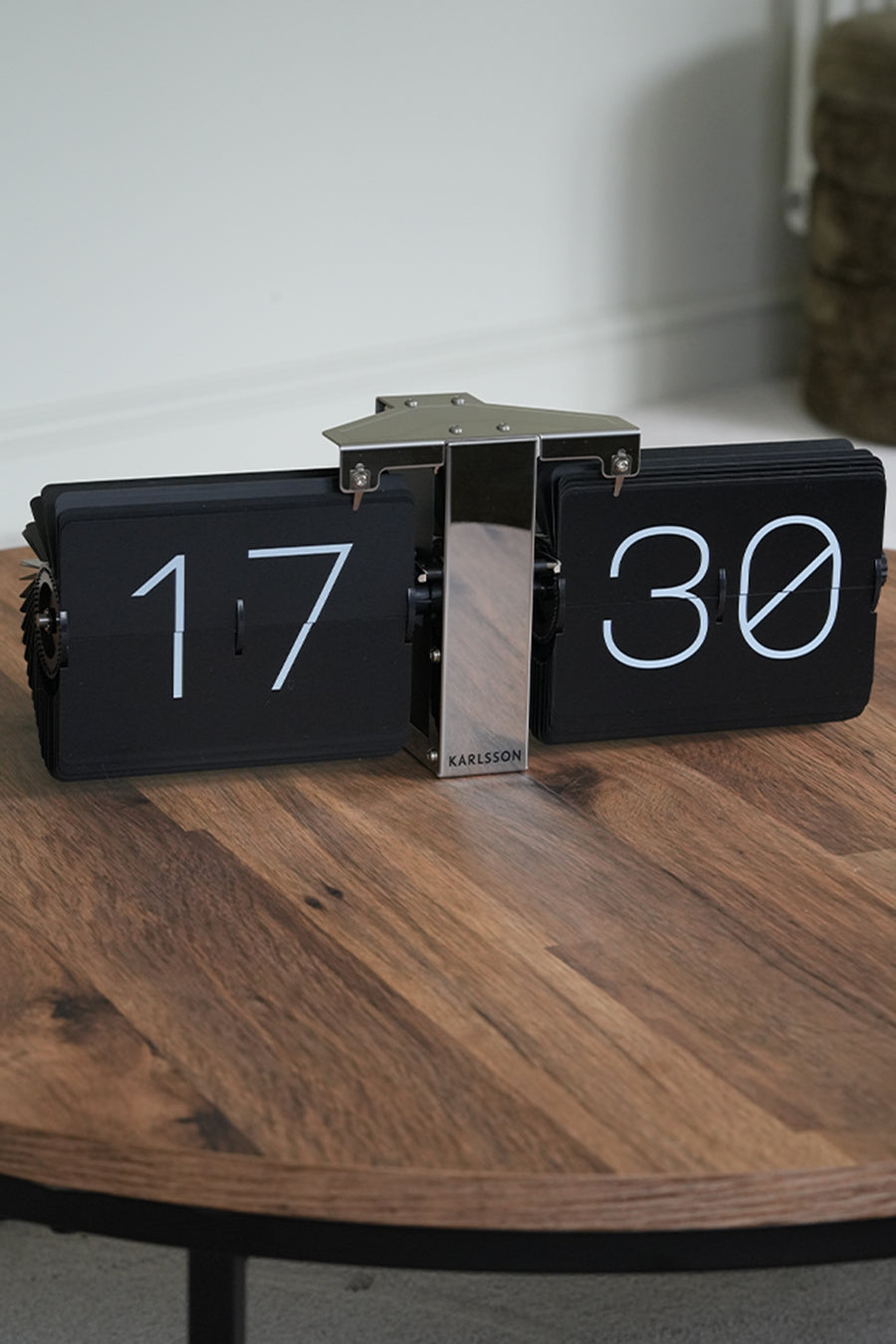 Karlsson Retro Table or Wall Flip Clock - Black