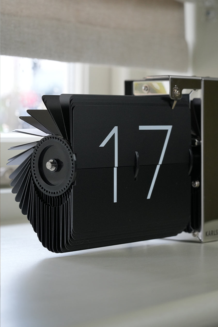 Karlsson Retro Table or Wall Flip Clock - Black