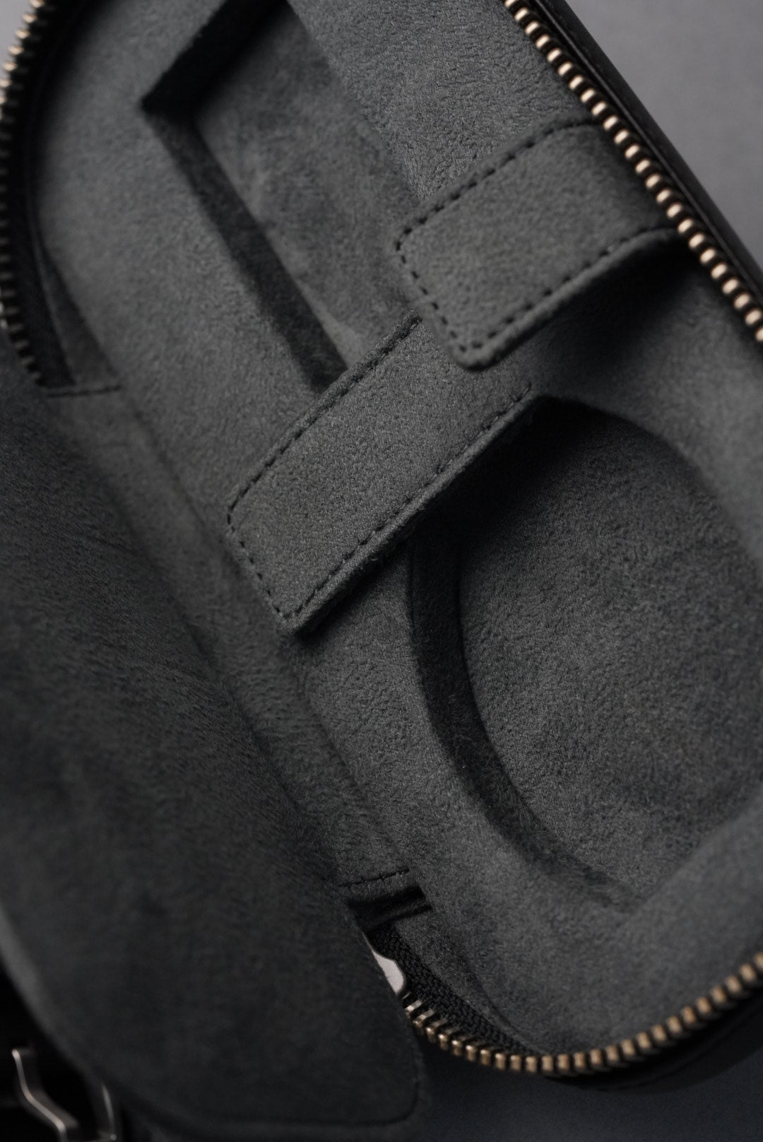 Gray jewelry case with compartments