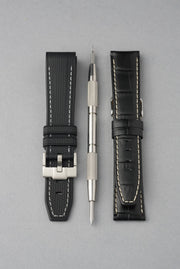 MoonSwatch Strap Bundle – Rubber & Leather+ Tool (20mm)