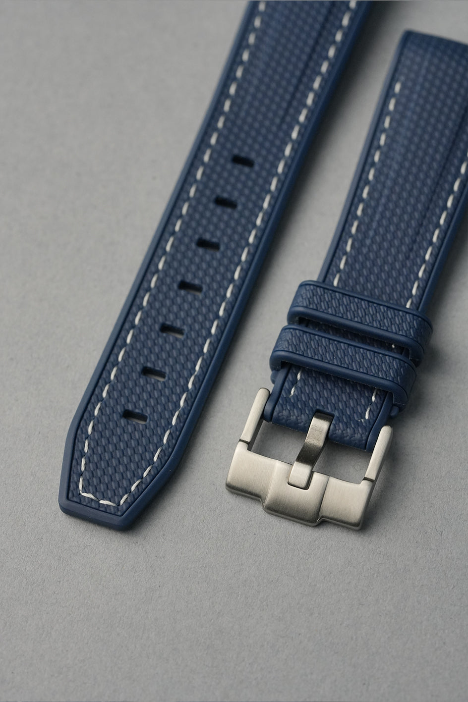 Black Woven Silicone Rubber Strap for MoonSwatch, Rolex & Omega – 20 mm