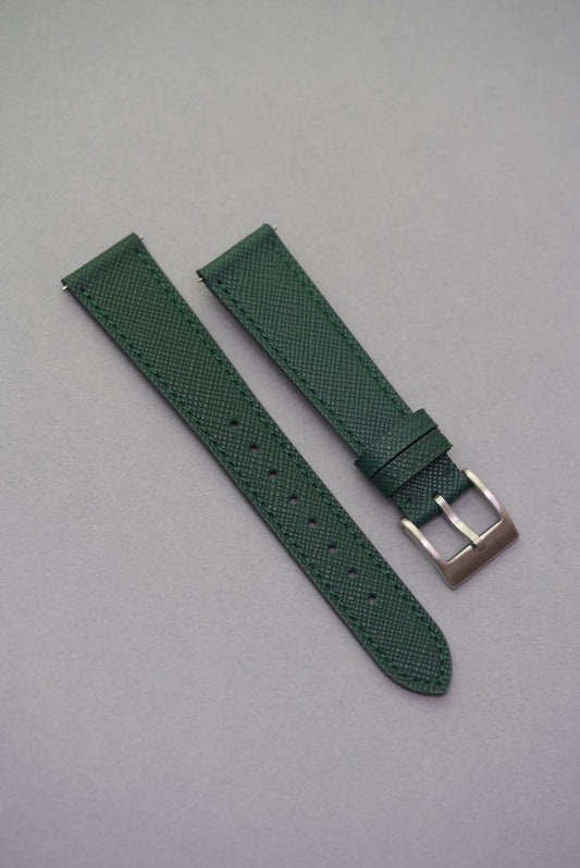 Saffiano leather strap green cover strap replacement for Omega Speedmaster