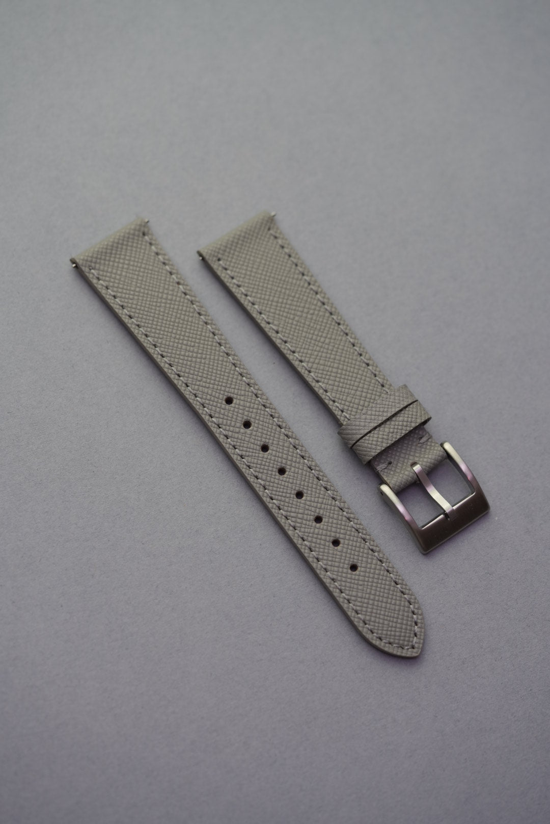 Saffiano leather strap grey 2025 strap replacement for Omega Seamaster