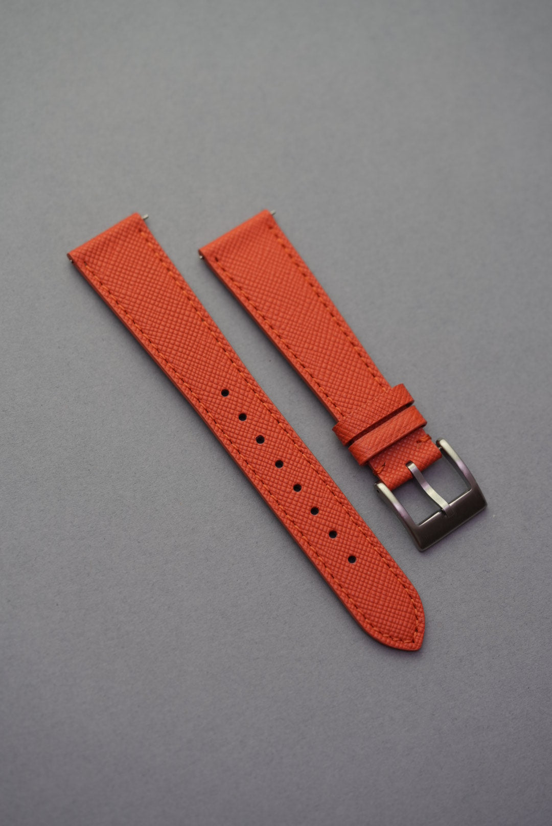 Saffiano leather strap orange 2025 strap replacement for Tudor Black Bay