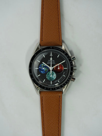 Italian Saffiano Leather For OMEGA Speedmaster Professional - Tan