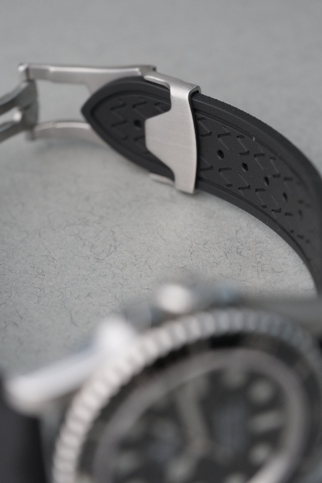 Sailcloth Effect FKM Rubber Strap with Deployant Clasp - For Rolex Submariner