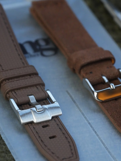 Strap Gift Set: Two Brown Straps & Spring Bar Tool