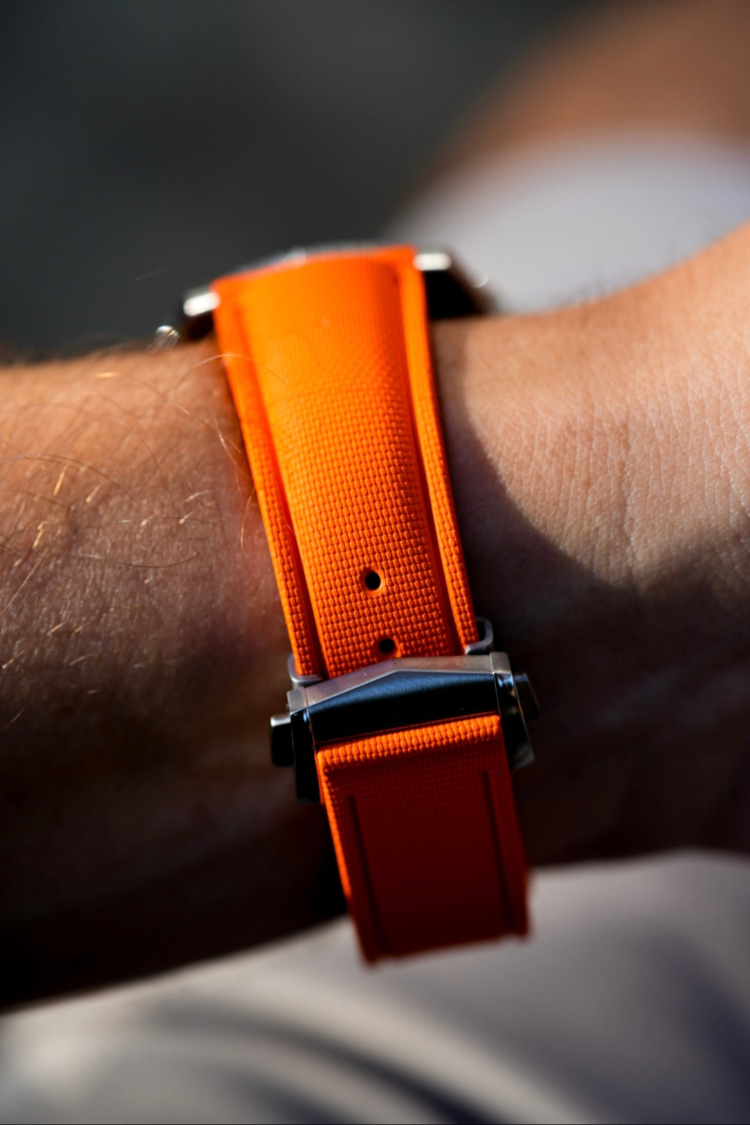 Rubber Sailcloth Strap with Deployant Clasp For Rolex Submariner