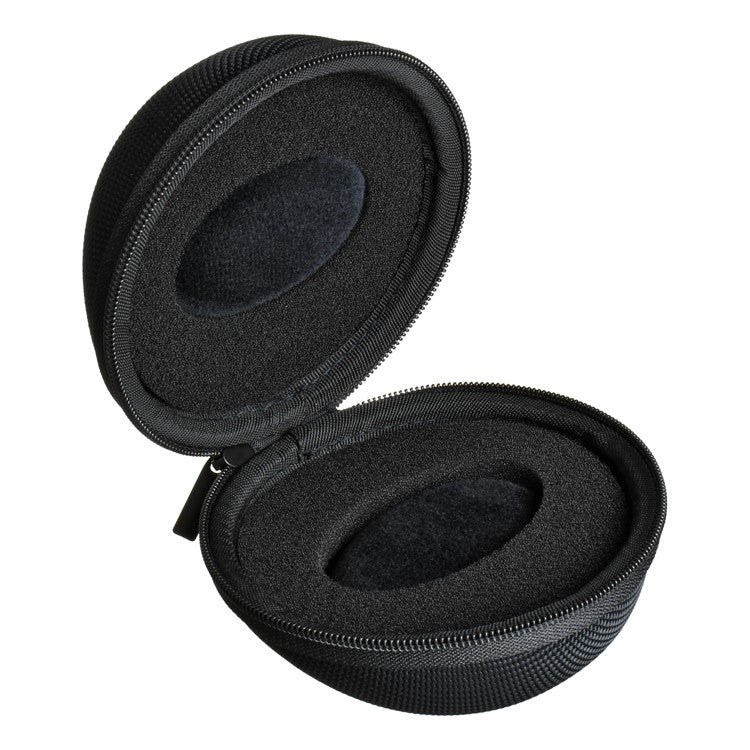 Black watch case with a zipper on a white background