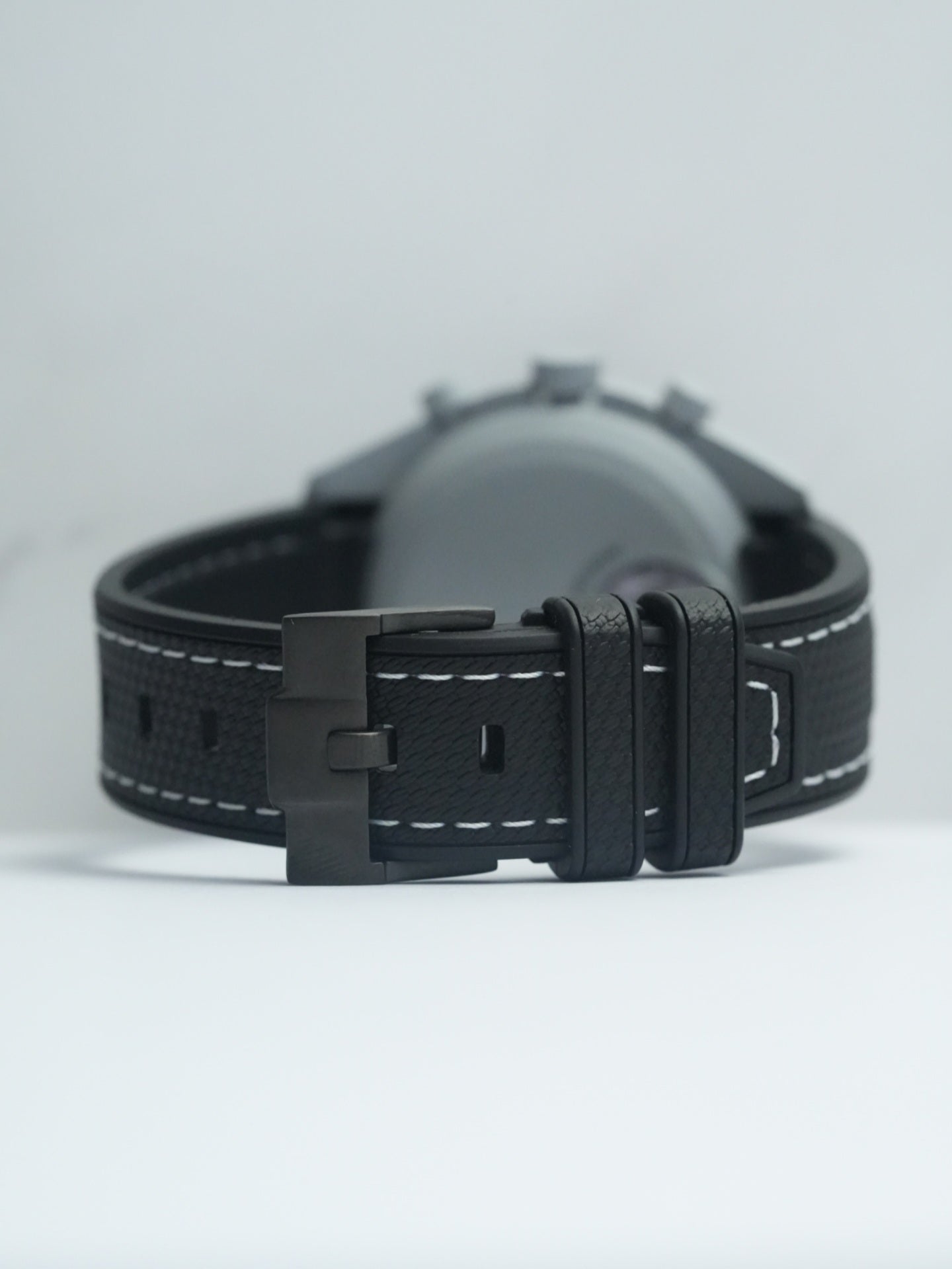 Omega X Swatch EarthPhase MoonSwatch Strap: Black & White Rubber Woven