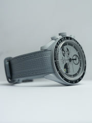 Omega X Swatch EarthPhase MoonSwatch Strap: Grey Rubber Woven