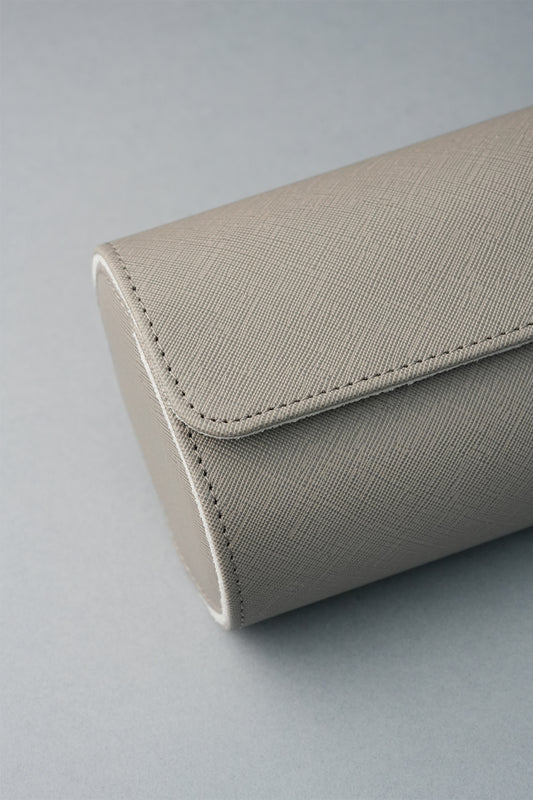 Travel Watch Roll Vegan Crosshatch Leather