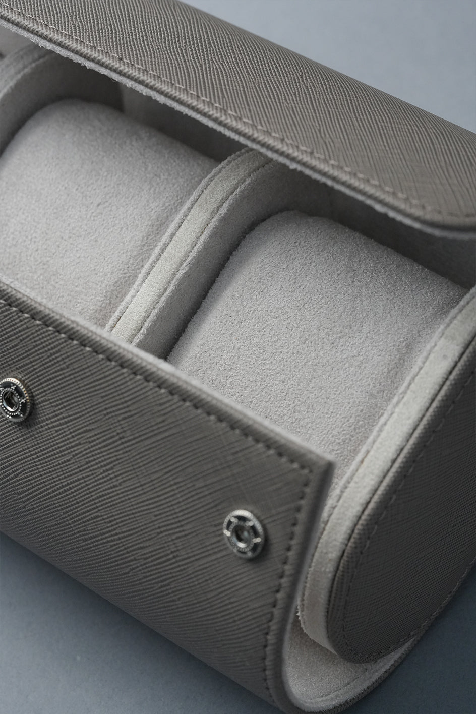 Travel Watch Roll Vegan Crosshatch Leather