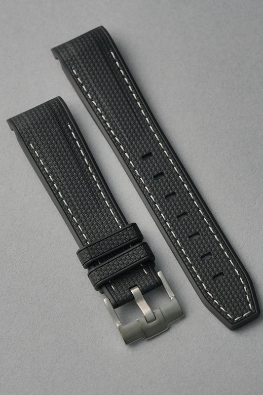 [Factory Sample] Omega x Swatch MoonSwatch Strap - Black with Gun Metal Stitch