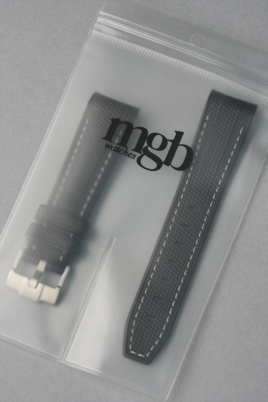 [Factory Sample] Omega x Swatch MoonSwatch Strap - Black with Gun Metal Stitch