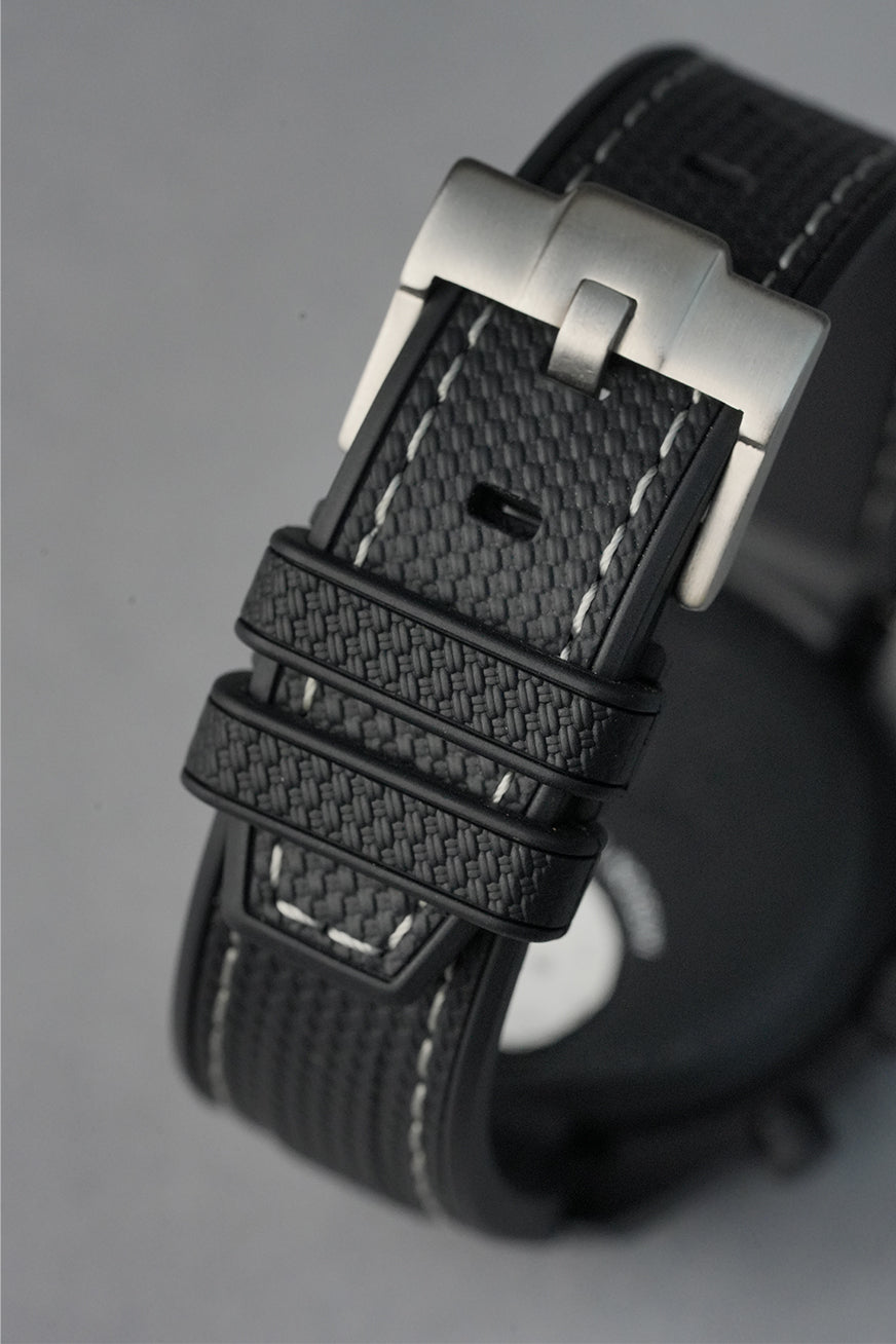 [Factory Sample] Omega x Swatch MoonSwatch Strap - Black with Gun Metal Stitch