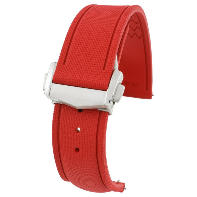 Sailcloth Effect FKM Rubber Strap with Deployant Clasp 20mm-22mm