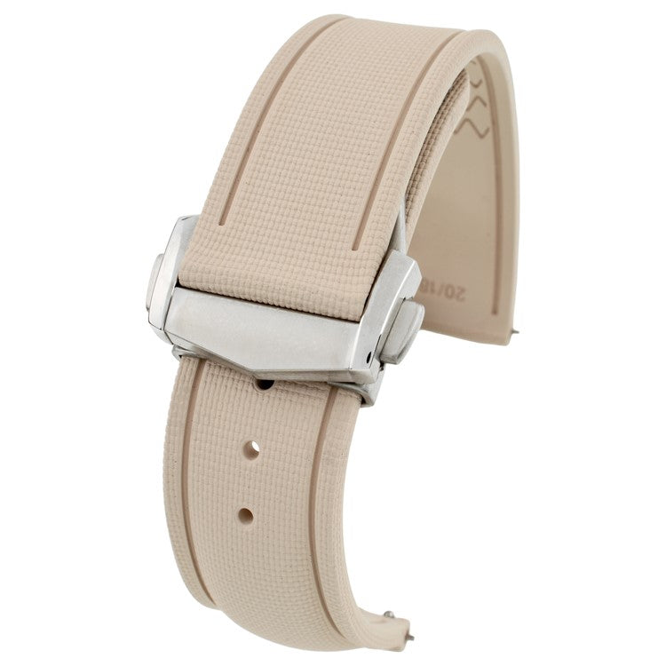 Sailcloth Effect FKM Rubber Strap with Deployant Clasp 20mm-22mm