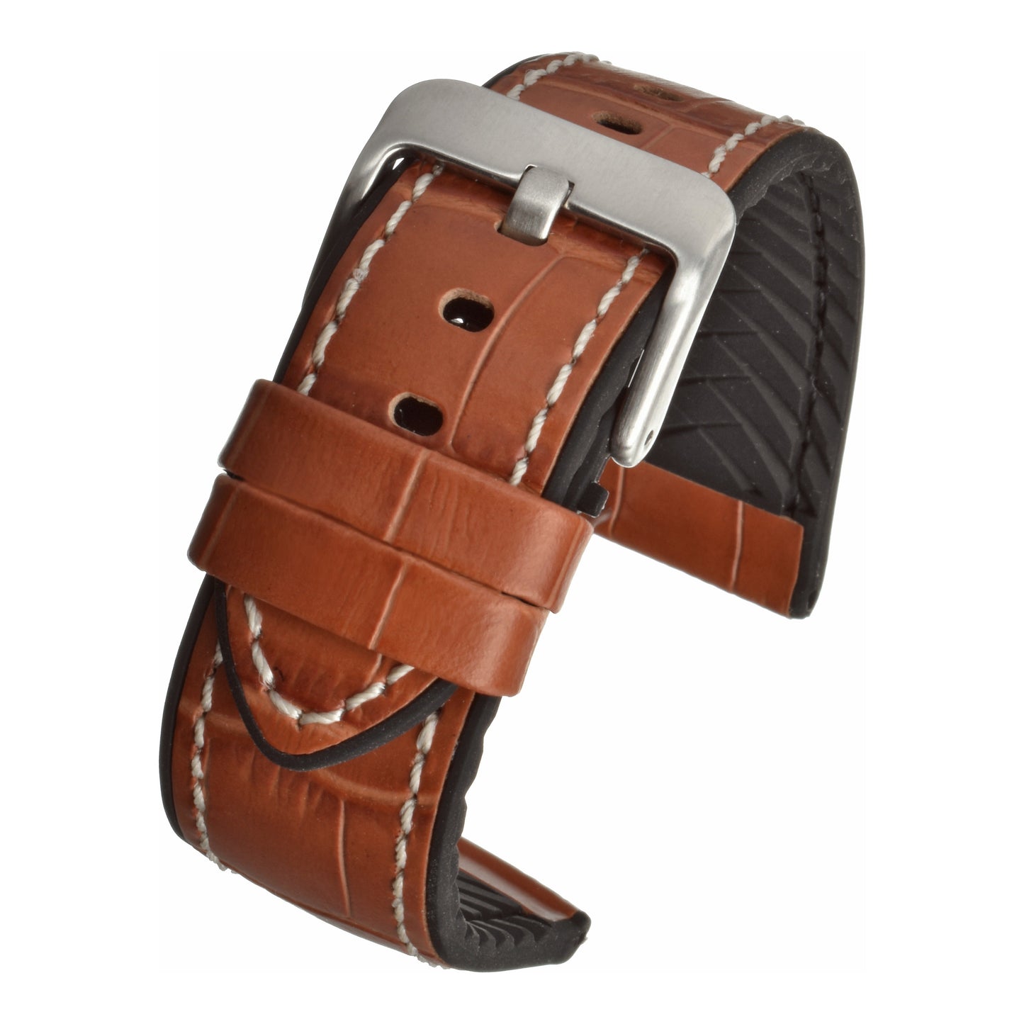 Active Alligator Grain Leather Watch Strap