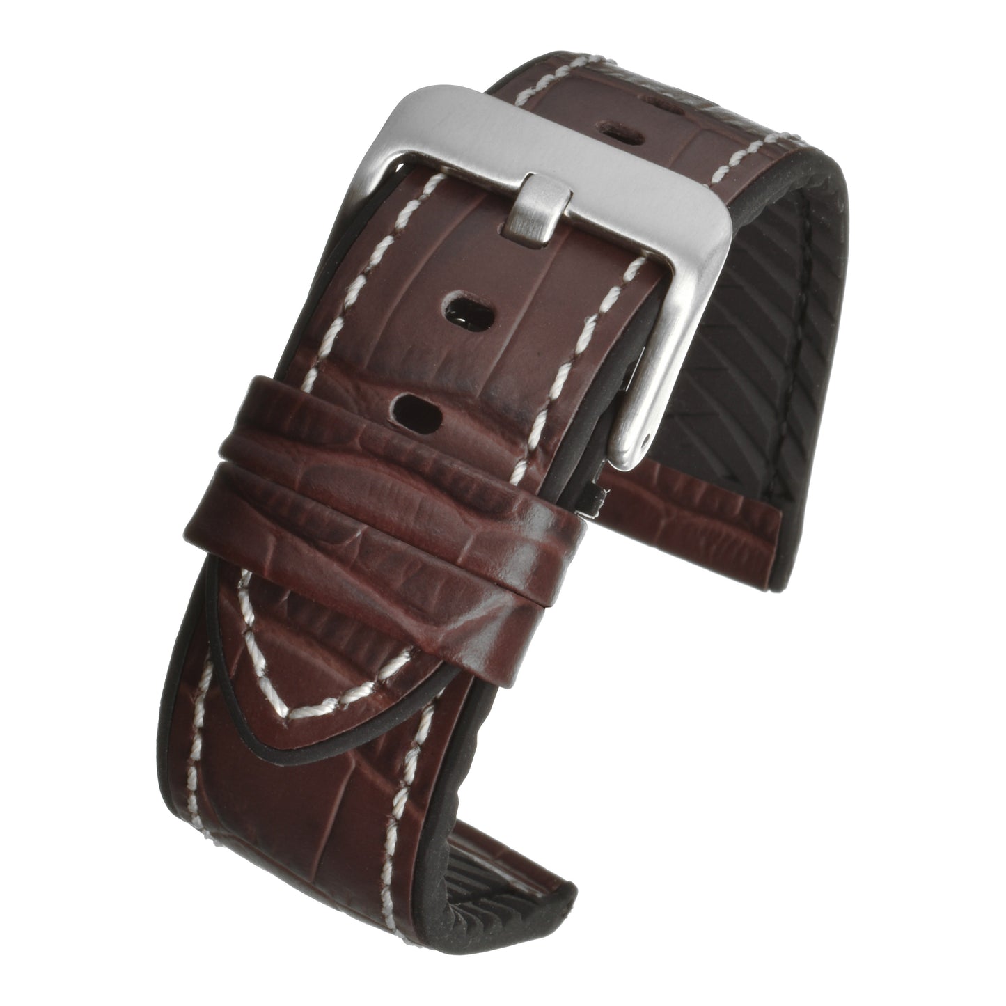 Active Alligator Grain Leather Watch Strap