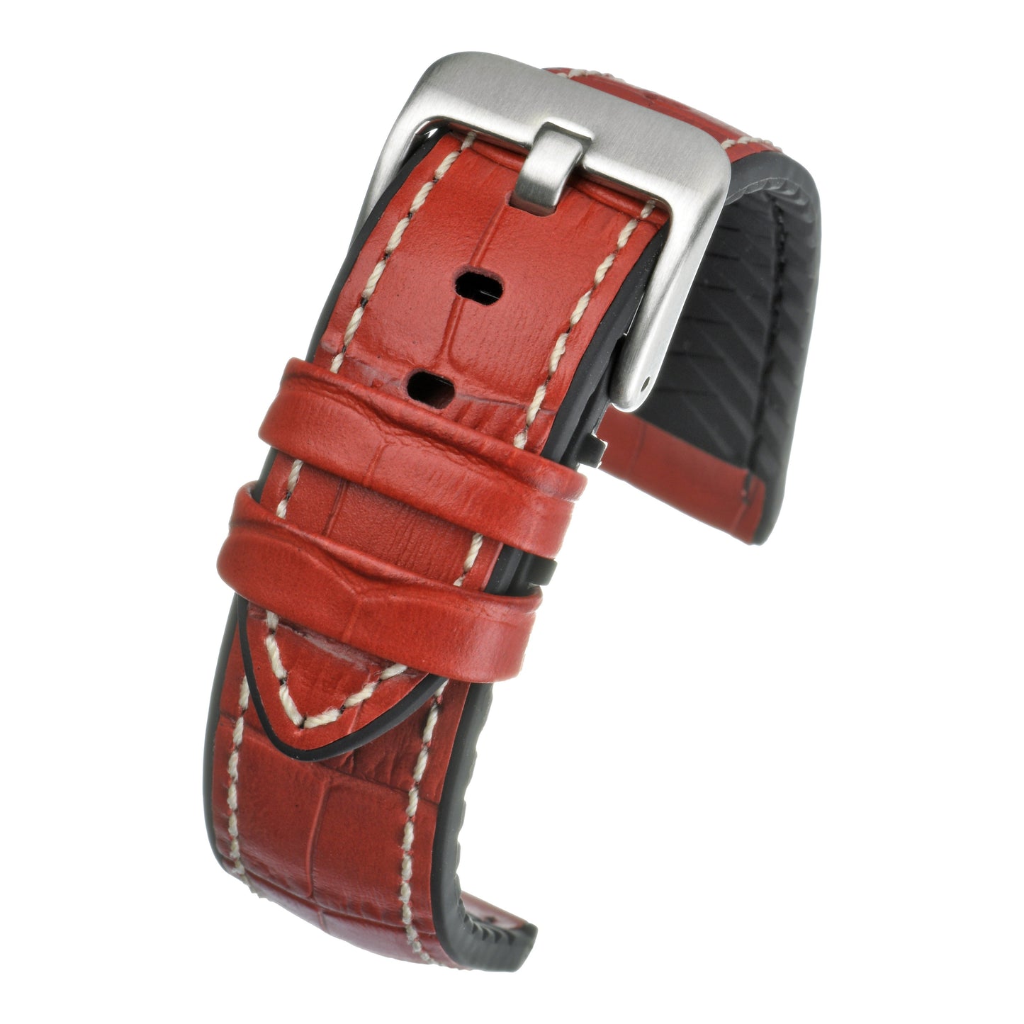 Active Alligator Grain Leather Watch Strap