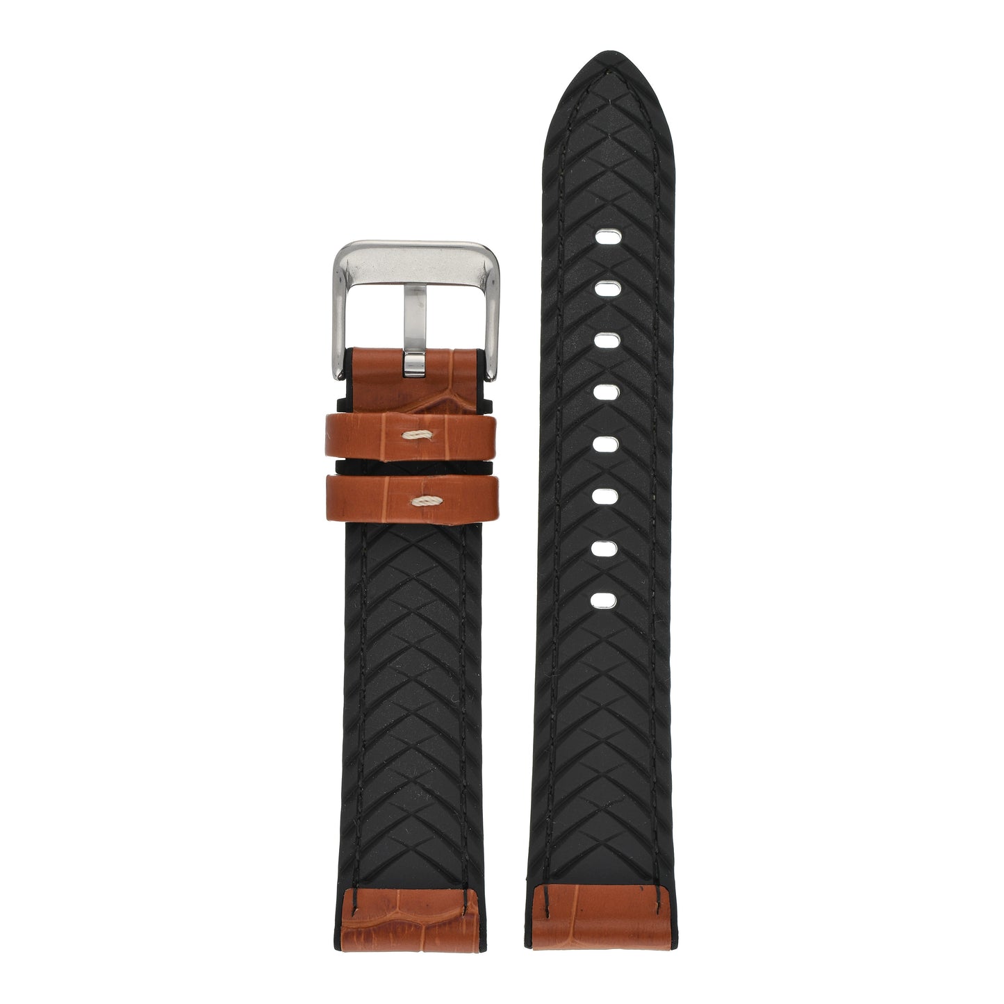 Active Alligator Grain Leather Watch Strap
