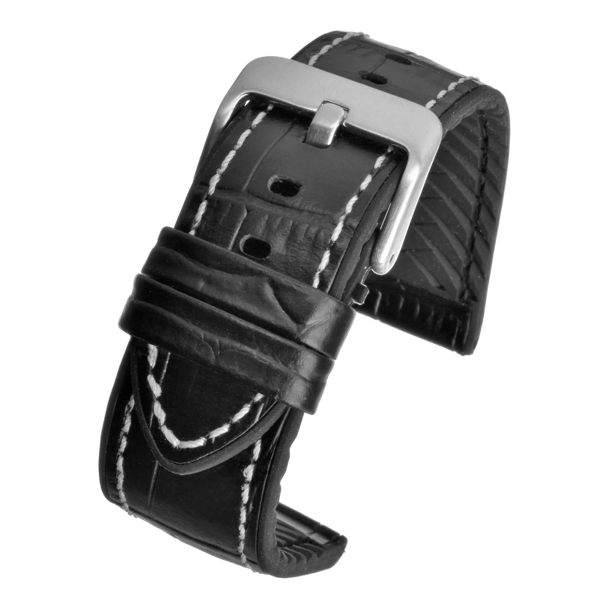 Active Alligator Grain Leather Watch Strap