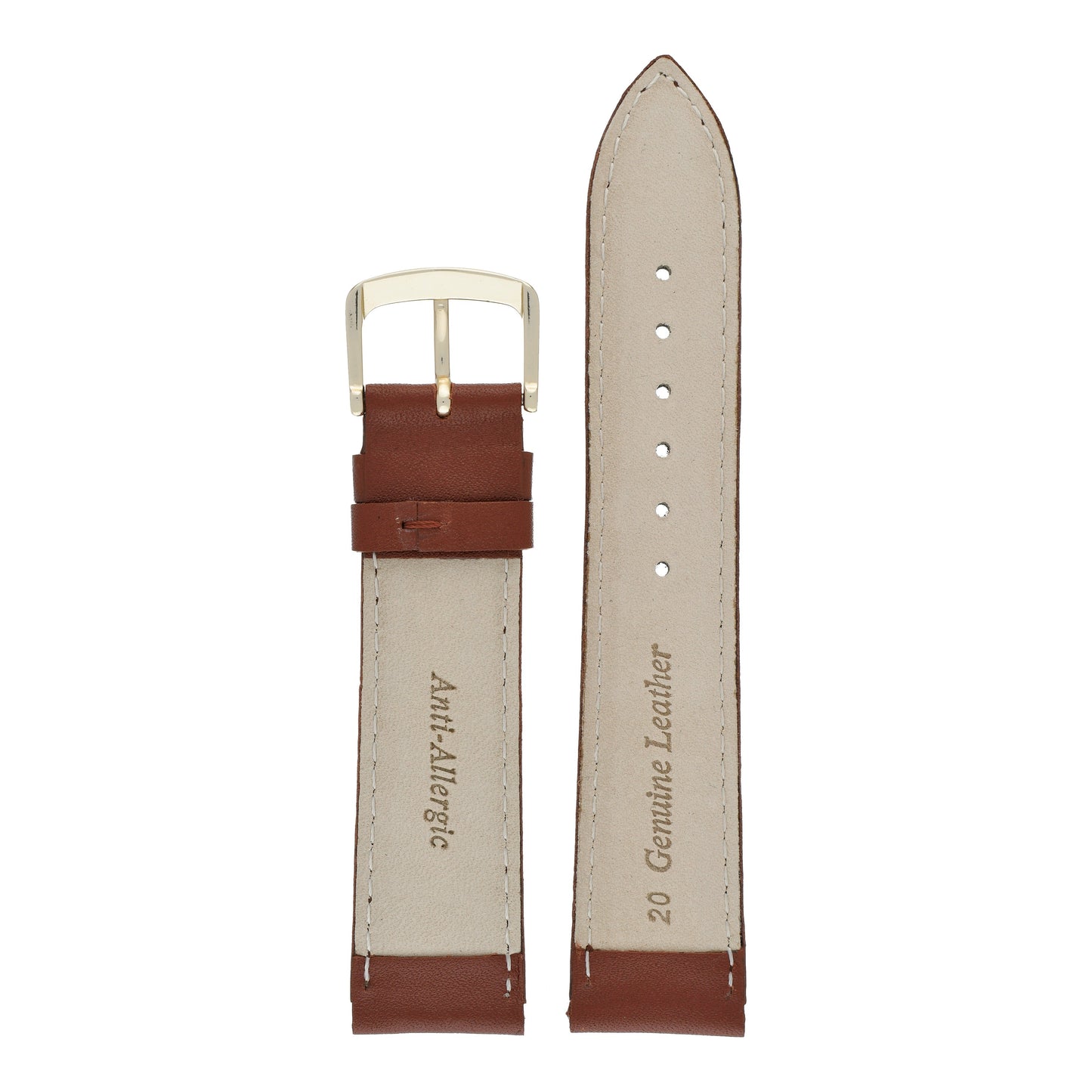 Anti Allergy Padded Leather Watch Strap