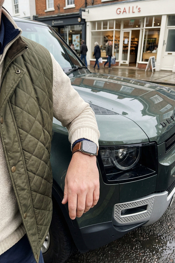 Fine Grain Calfskin Leather Strap for Apple Watch