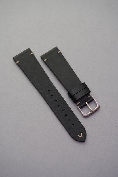 Black calfskin leather watch strap lug stitched standardblack calfskin leather watch strap lug stitched standard strap replacement for Tudor Black Bay