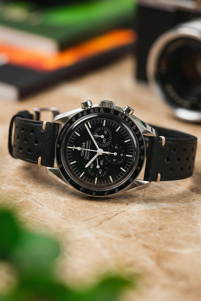 Omega Speedmaster Professional Perforated Leather Strap Replacement