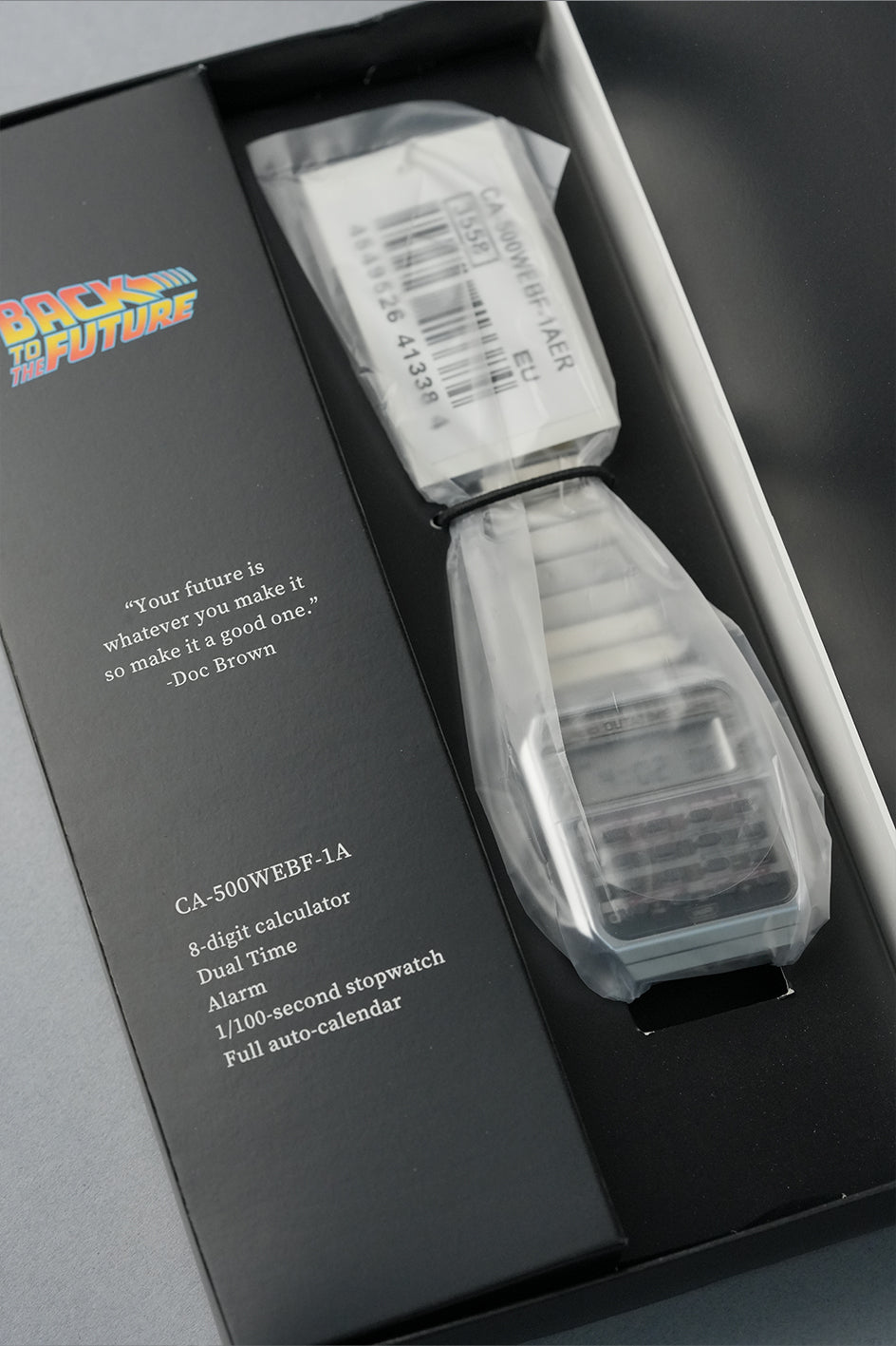 [Damaged Box] Casio × Back to the Future CA-500WEBF-1AER Limited Edition Calculator Watch