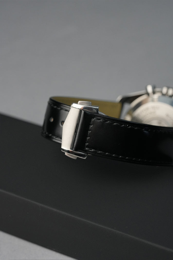 Black smooth leather deployant clasp watch strap box by MGB Watches