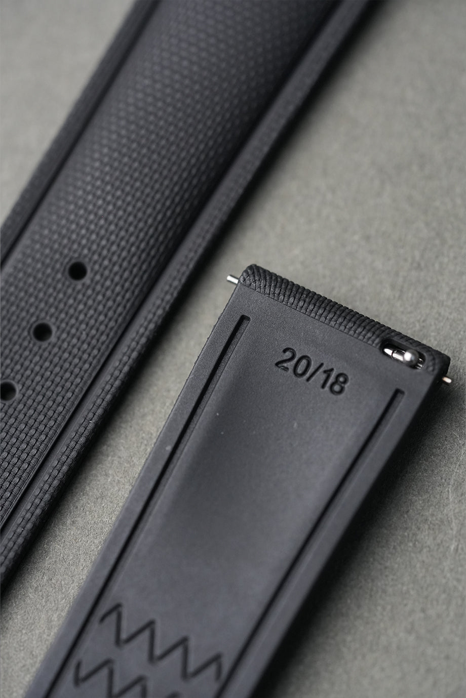 Sailcloth Effect FKM Rubber Strap with Deployant Clasp 20mm-22mm