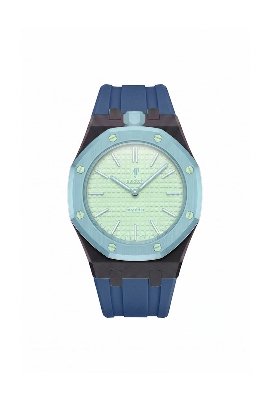 Blaue Acht Royal Pop Rubber Strap & Case | AP × Swatch – MGB WATCHES