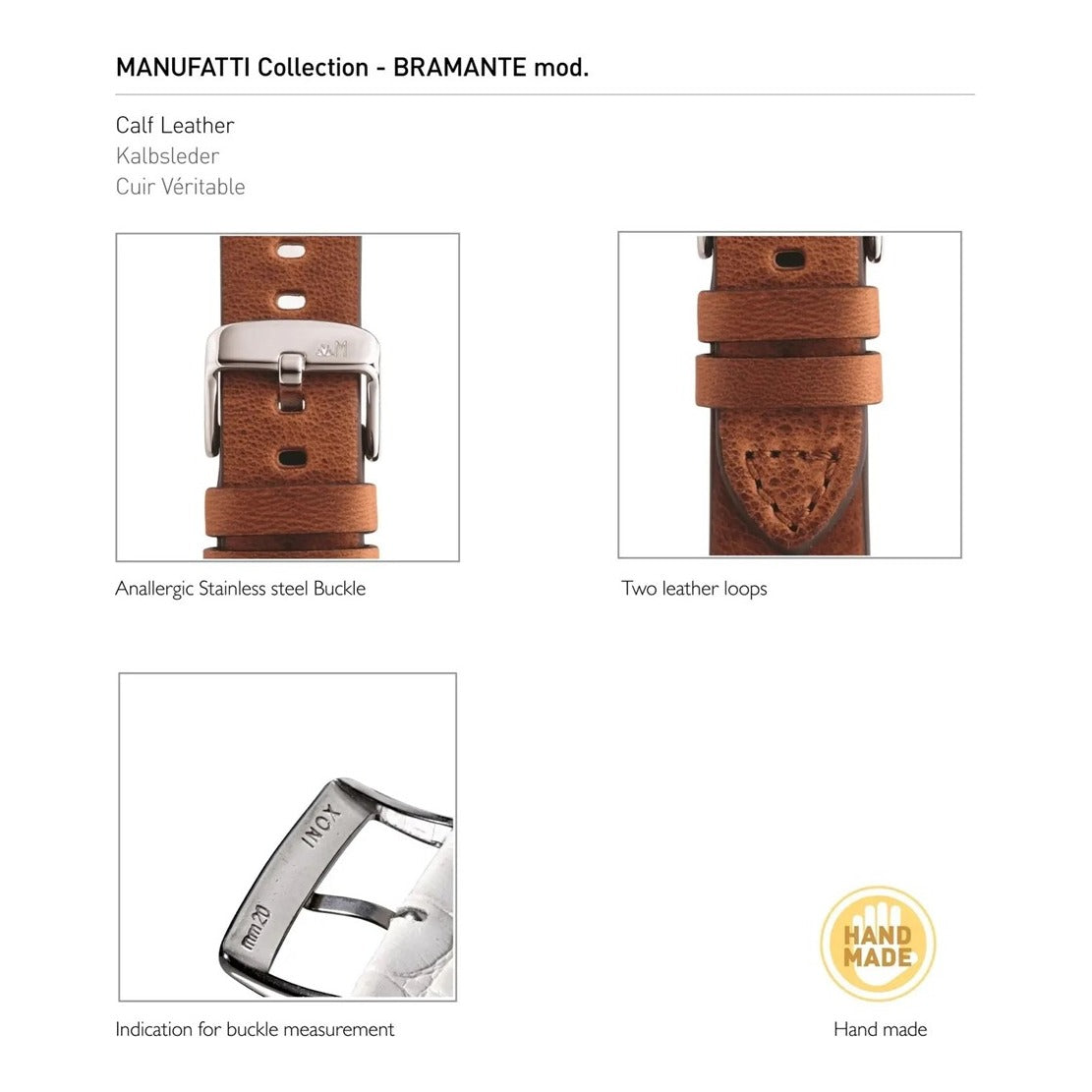 Bramante Leather Watch Strap