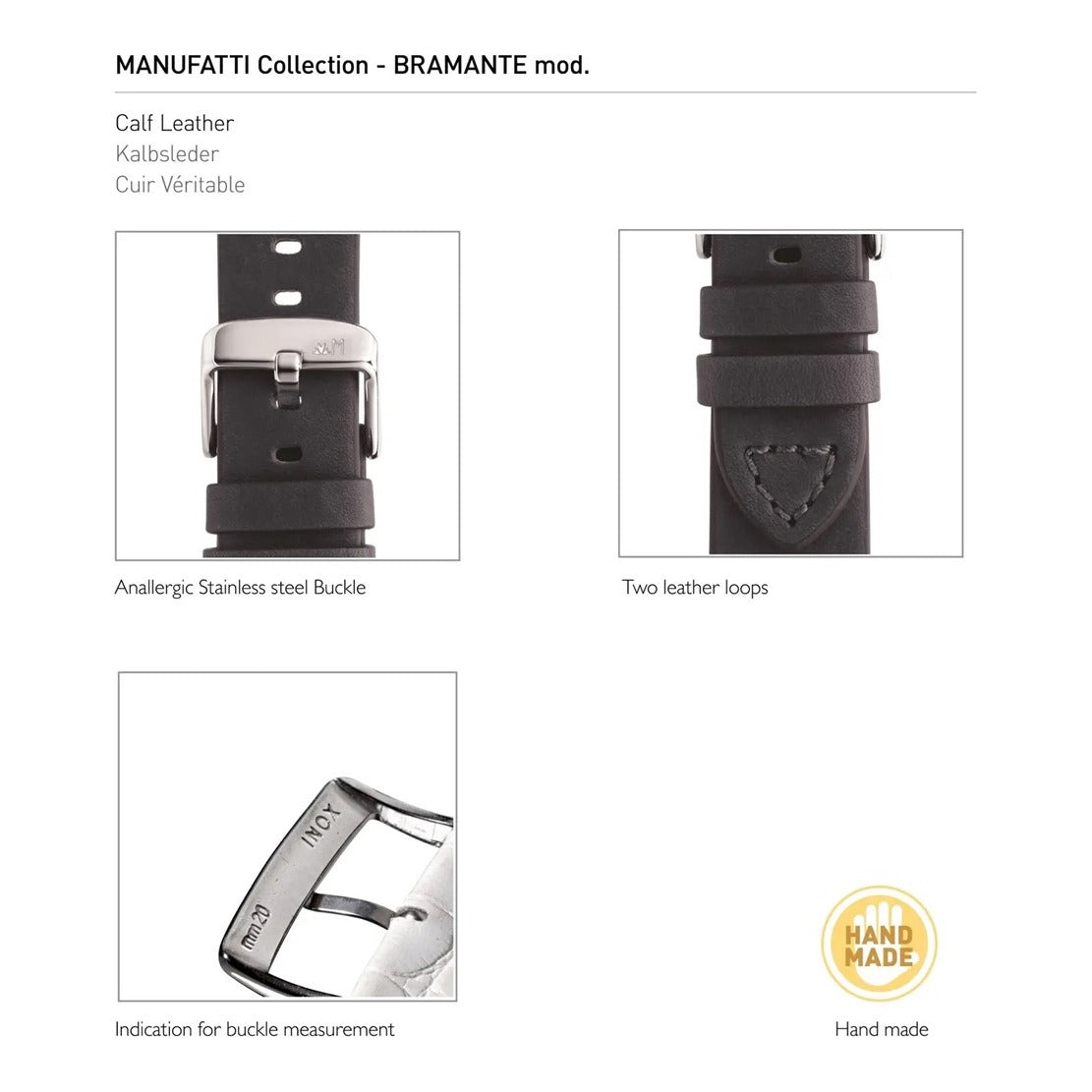 Bramante Leather Watch Strap