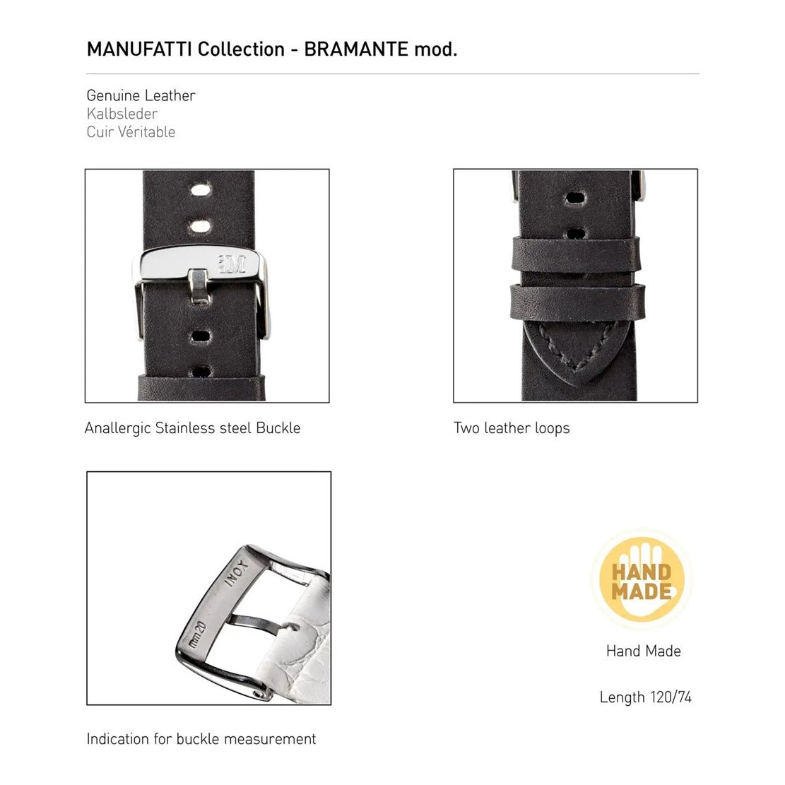 Bramante Leather Watch Strap