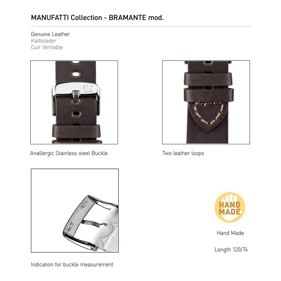 Bramante Leather Watch Strap