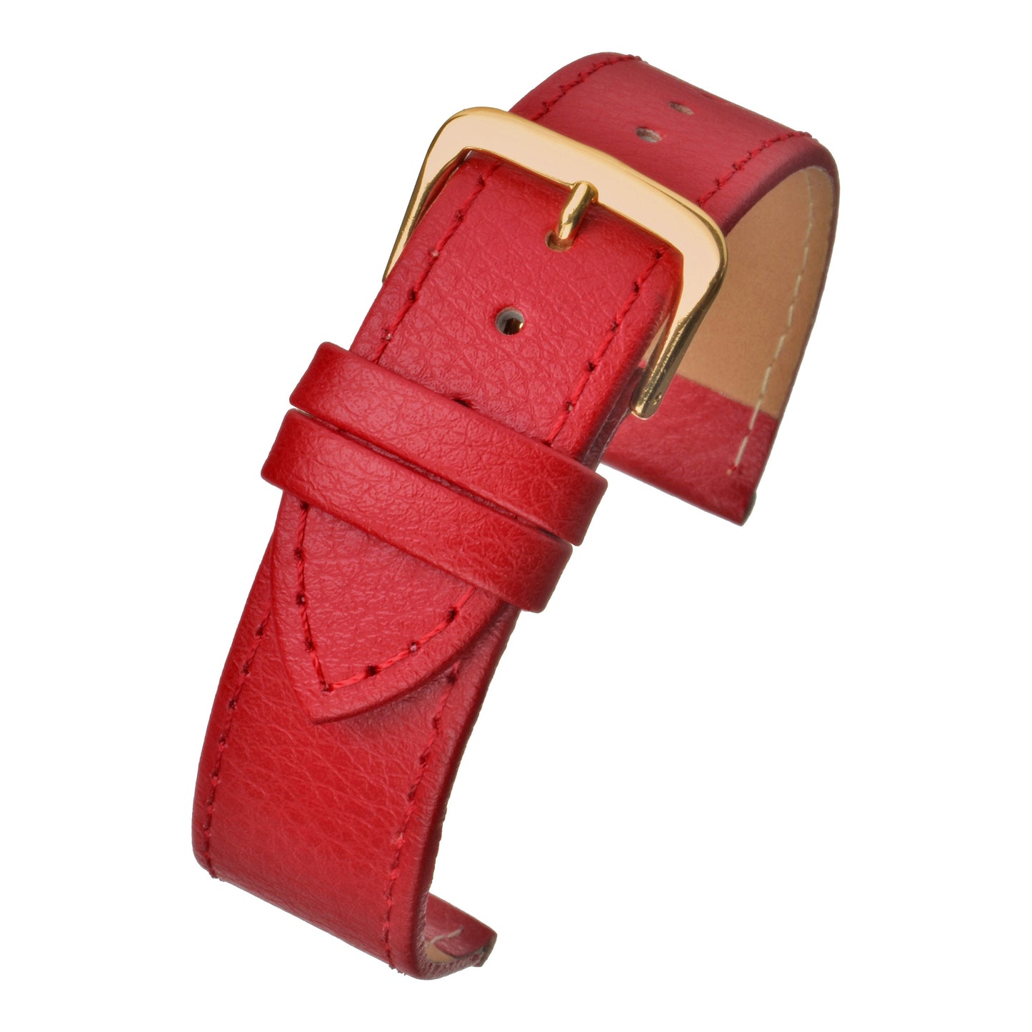 Buffalo Grain Stitched Leather Watch Strap (8mm-40mm)