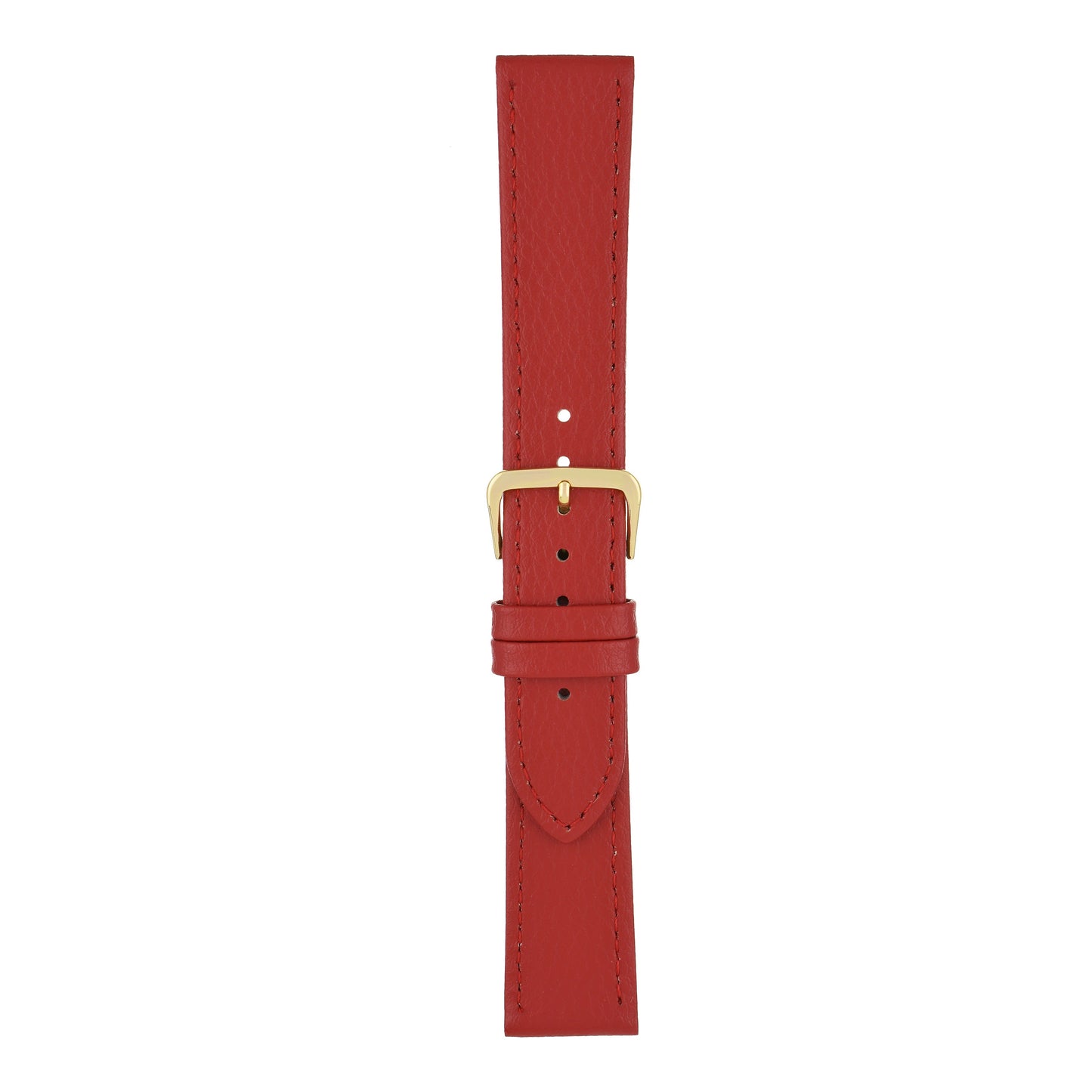 Buffalo Grain Stitched Leather Watch Strap (8mm-40mm)