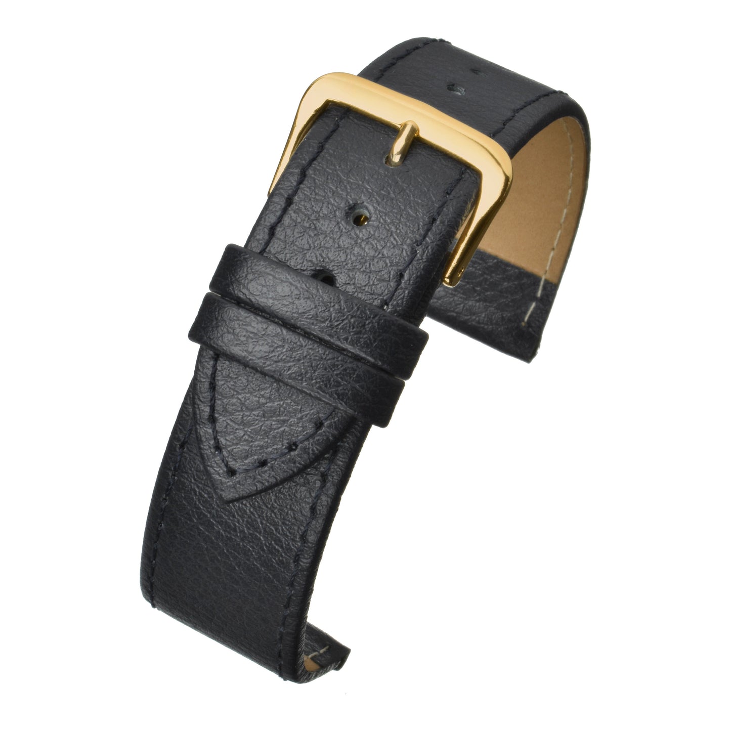 Buffalo Grain Stitched Leather Watch Strap (8mm-40mm)