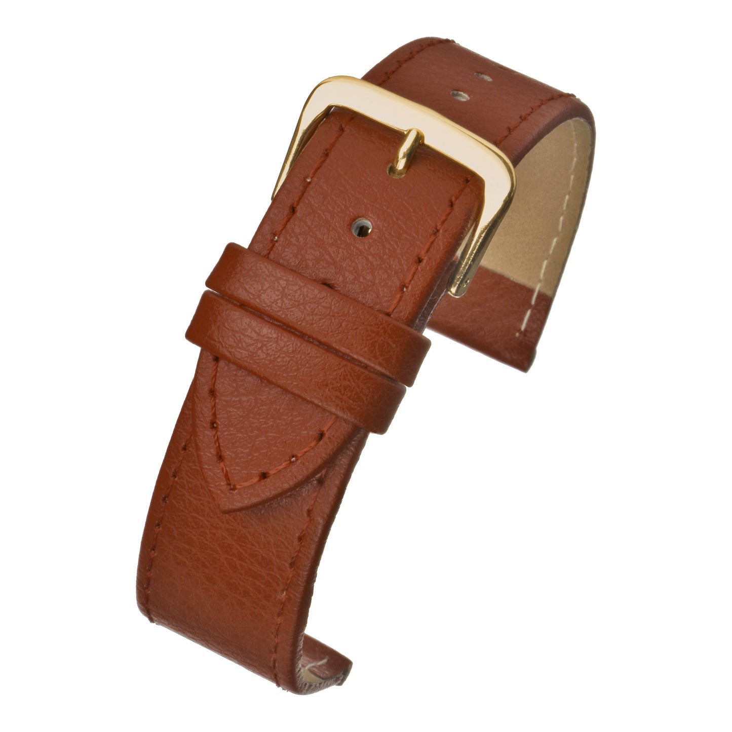 Buffalo Grain Stitched Leather Watch Strap (8mm-40mm)