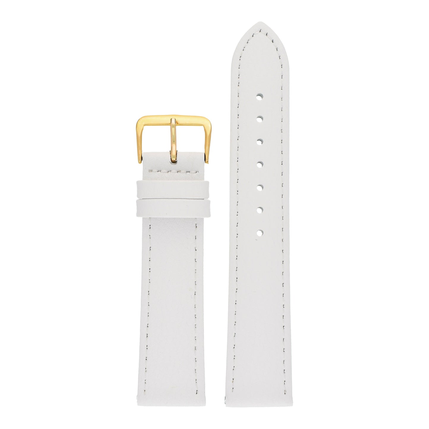 Buffalo Grain Stitched Leather Watch Strap (8mm-40mm)