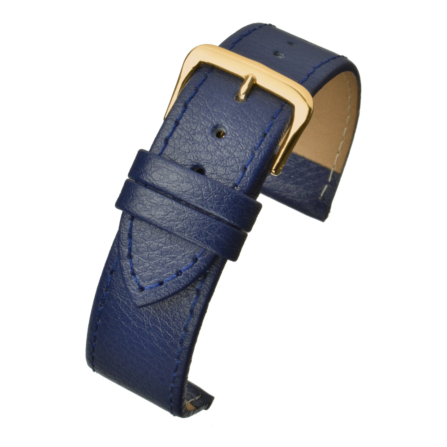 Buffalo Grain Stitched Leather Watch Strap (8mm-40mm)