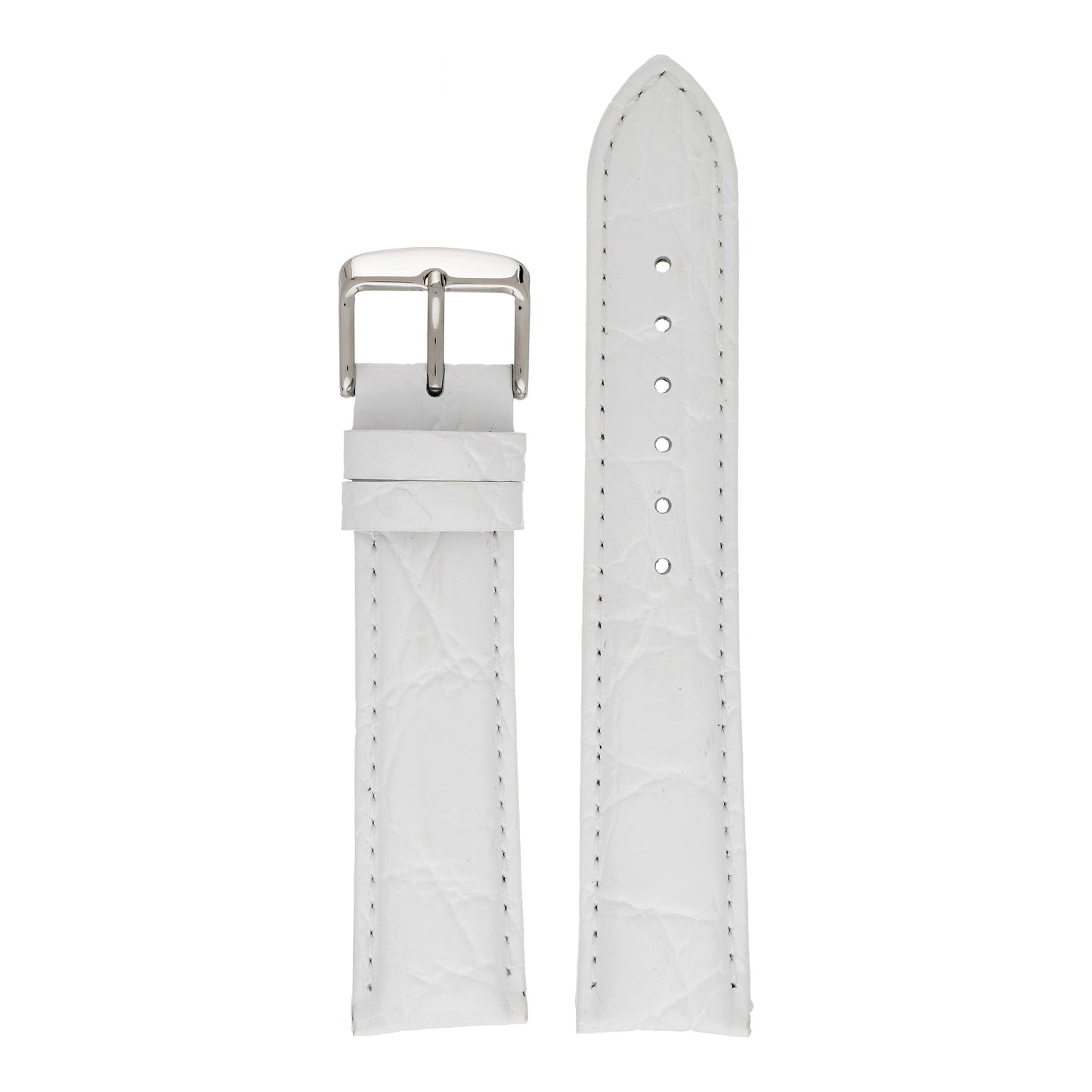 Classical Crocodile Grain Leather Watch Strap