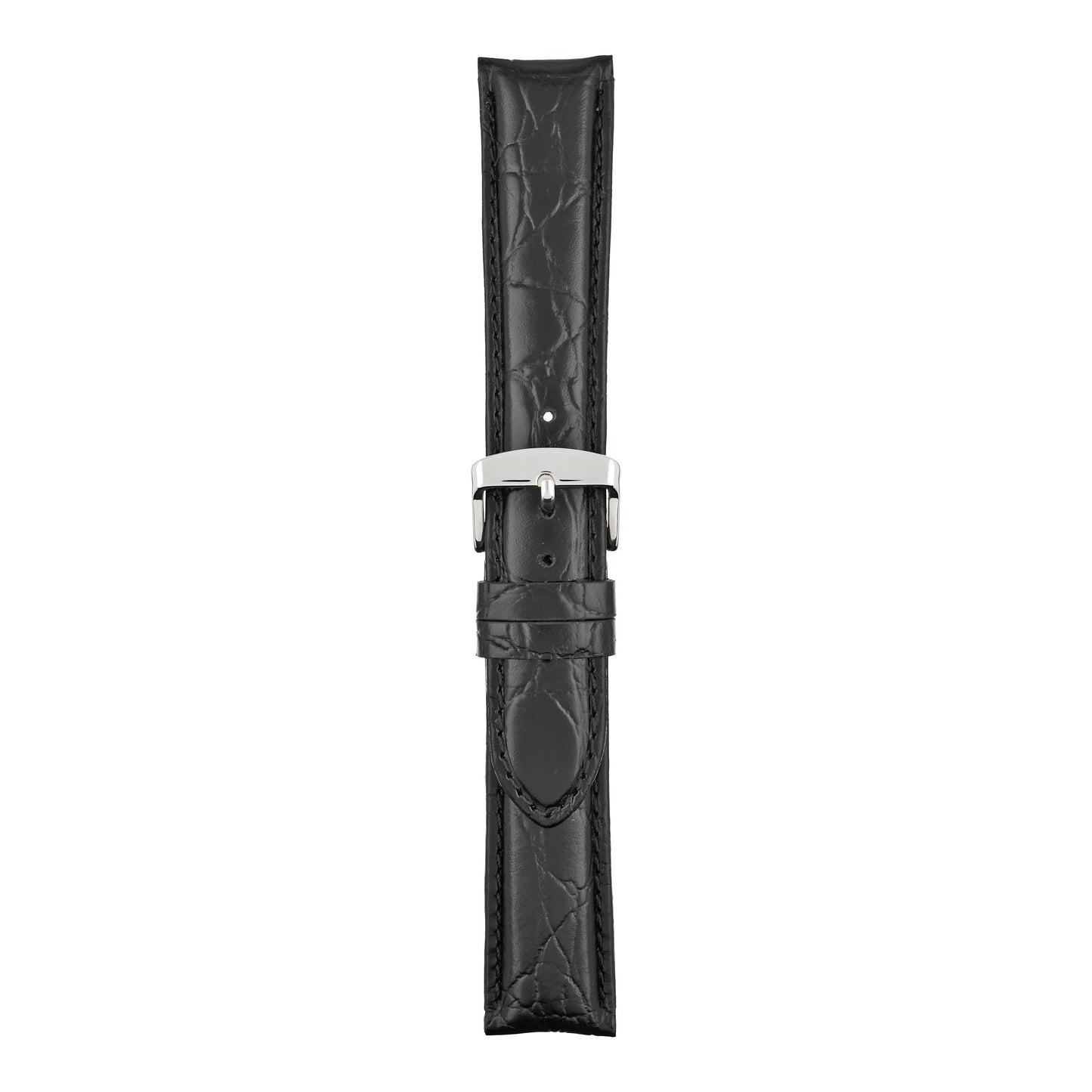 Classical Crocodile Grain Leather Watch Strap