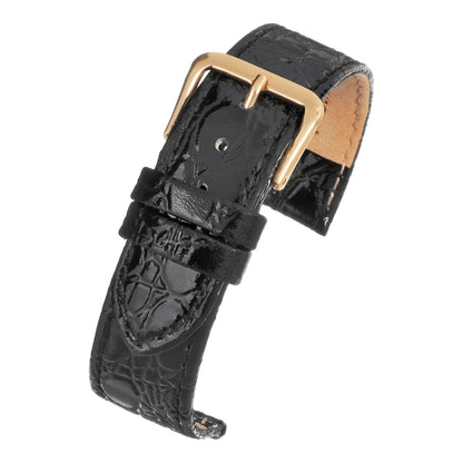 Crocodile Grain Leather Watch Strap