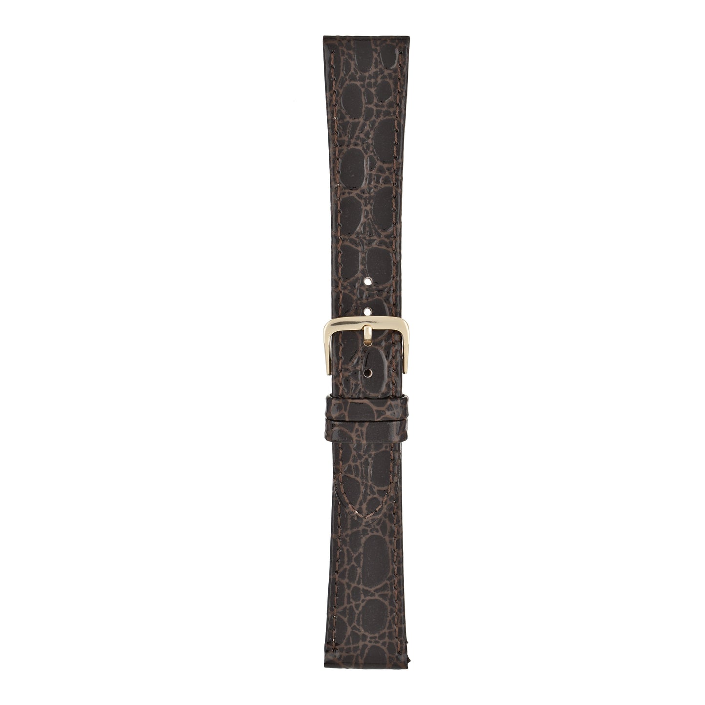 Crocodile Grain Leather Watch Strap