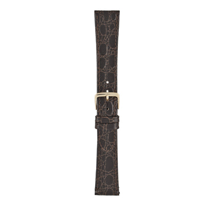 Crocodile Grain Leather Watch Strap